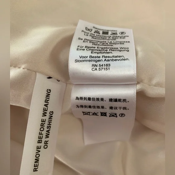 NWT DKNY Cream Faux Fur Peacoat Zipped Pockets Back Logo XL - Picture 13 of 15